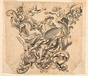 Design for the Rear of a Carriage with Valor Victorious over Vice and Arrogance