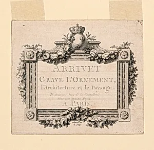 Design for the Trade Card of Arrivet, Paris, Unfinished