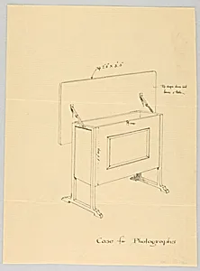 Design for Tilt-Top Case for Photographs by A.N. Davenport Co.