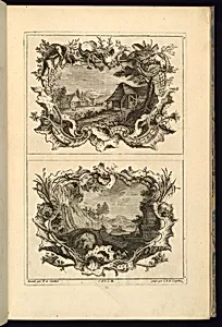 Design for Two Cartouches by François de Cuvilliés the Elder, Belgian, active Germany, 1695 - 1768