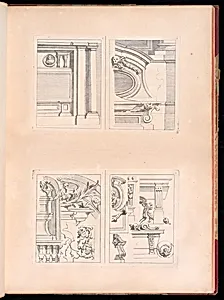 Designs After Architecture Fragments by Gilles-Marie Oppenord, French, 1672–1742
