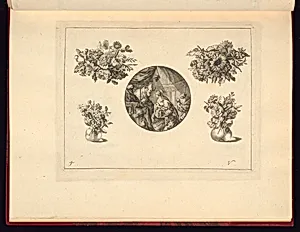 Designs for a Watchcase Lid or Medallion and Flowers
