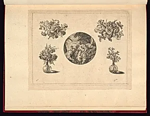 Designs for a Watchcase Lid or Medallion and Flowers