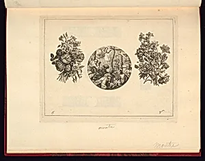 Designs for a Watchcase Lid or Medallion and Flowers