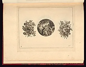 Designs for a Watchcase Lid or Medallion and Flowers