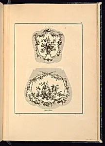 Designs for Armchair Covers (Back and Seat) by Pierre Ranson, French, 1736–1786