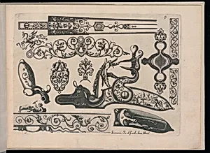 Designs for Firearms Ornament and Fittings by Claude Simonin, French, ca. 1635 – 1721