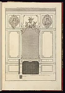 Dessein de CheminÃ©e et de Lambris de l'invention du Sr. Pineau