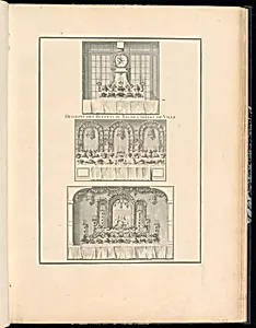 DESSEINS DES BUFFETS DU BAL DE L'HÃTEL DE VILLE