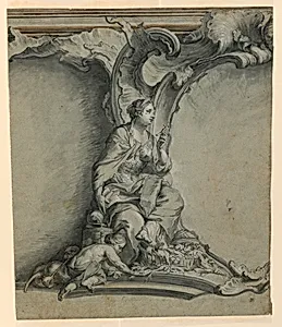 Detail from a Doctor's Engraved Thesis (Personification of Knowledge)