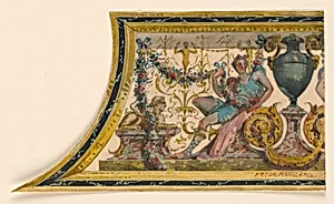 Detail of panel of Salon of Louis XIII
