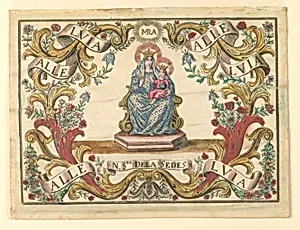 Devotional picture of the Madonna of the Chair by Unknown