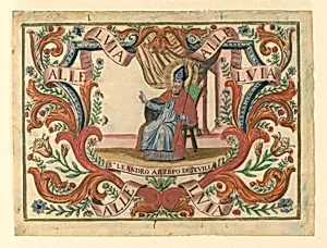 Devotional picure of St. Leander, Archbishop of Seville by Unknown