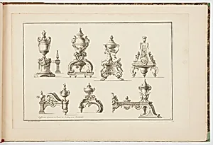 Differens desseins de Feux ou Grilles pour CheminÃ©es