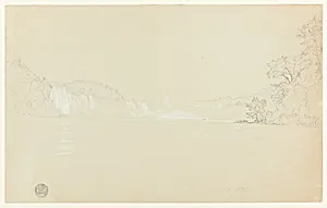 Distant View of Niagara Falls, Niagara River, Canada by Frederic Edwin Church, American, 1826–1900
