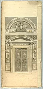 Doorway Elevation with Papal Coat of Arms