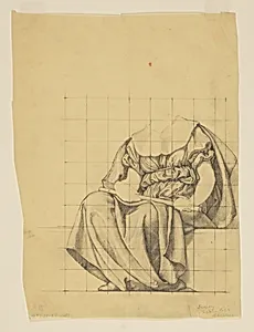 Drapery Study for "The Active Life," Lunette in the Administration Building, Oberlin College, Oberlin, OH