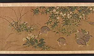 Ducks, flowers, and quail