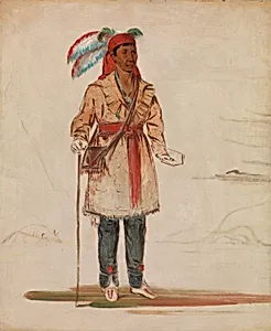 Ee-tów-o-kaum, Both Sides of the River, Chief of the Tribe by George Catlin