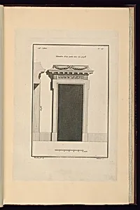 Elévation d'une porte avec son profil by Juste-François Boucher, French, 1736 – 1782