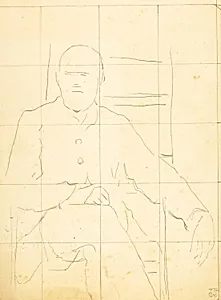 Elderly Man Seated in a Chair by William Page