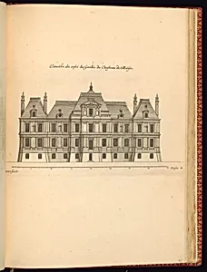 Elevaon du costÃ© du Jardin du Chasteau de Maison