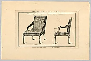Elevation and Profile of an Armchair