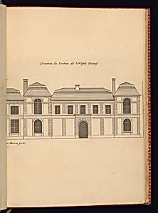 Elevation de lâentrÃ©e de lâHostel Tubeuf