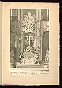 ELEVATION DU MAITRE AUTEL DU CHOEUR DE N[OTR]E. D[AM]E. DE PARIS