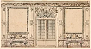 Elevation of a dining room wall