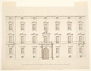 Elevation of a mansion for the marchese Genzani
