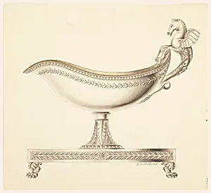 Elevation of a Sauce Boat by Joseph Anton Seethaler II, German, 1799–1868