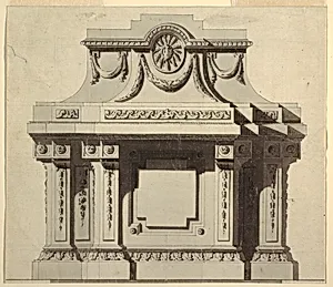 Elevation of a Wall Monument