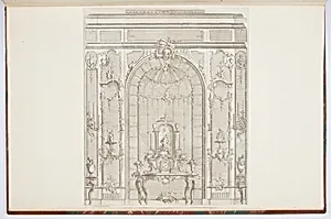 Elevation of an Interior with Niche and Console Table