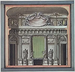 Elevation of Salon Chimney Wall