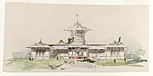 Elevation of the Belmont Menagerie, Newport, Rhode Island