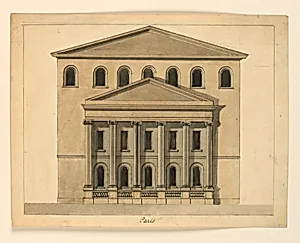 Elevation of the Facade of a Theater, Paris