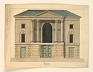 Elevation of the Facade of a Theater, Prague