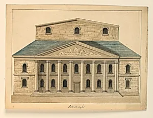 Elevation of the Facade of the Theater, St. Petersburg