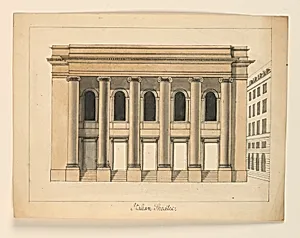 Elevation of the ThÃ©atre Royal des Italiens, Paris