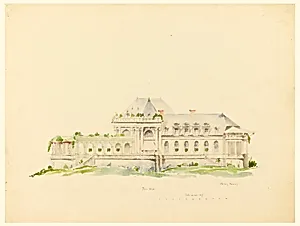 Elevation toward Polo Grounds, Clubhouse, Newport, Rhode Island and Golf Club