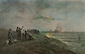 Embarkation of the Pilgrims from Southampton, 1620 by Unidentified