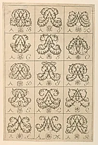 Engraving: Monograms of Two Letters