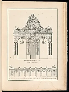 Entryway and Exterior Elevation of the Length of the Room on the Rue de SÃ¨ve