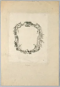 Escutcheon, Plate 4 of "Cinqeme Cahier de Cartouches"