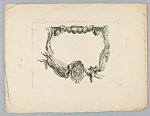 Escutcheon, Plate 6 of Cahier de Cartouches, Set C