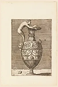 Ewer with a Satyr Holding a Large Conch (Vico)