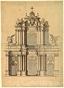 Facade with the Arms of Pope Benedict XIII, Santa Maria Sopra Minerva, Rome, Italy