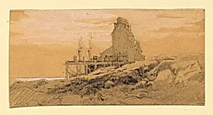 Factory at the shore.