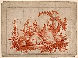 Family of Rabbits by Jean-Baptiste Huet, French, 1745 – 1811